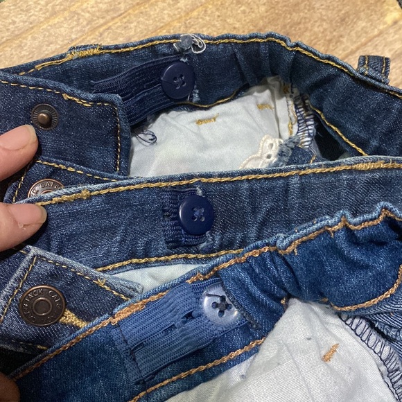 Cat and Jack Girls Denim Shorts stretch shorts 3T and 4T Geranimals White Tank - Picture 14 of 16